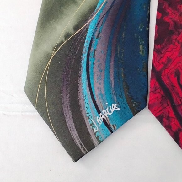 ❤️5 J GARCIA Ties Lunch Hieroglyphics Tree Junglescape Collections -Artist Proof - Picture 3 of 9